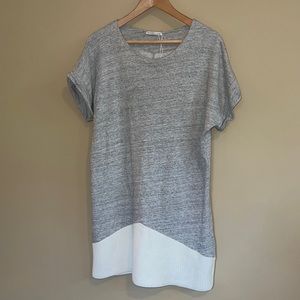 Zara W/B Collection Heather Gray and Cream Tunic